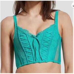 Victoria's Secret Dream Angels Unlined Lace-Up Bra Top XS